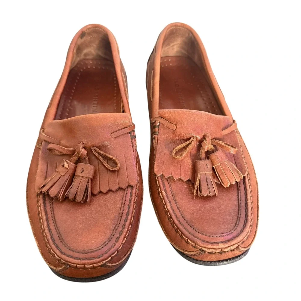 Florsheim Slip On Tassel Loafers Size‎ 8.5 D Brown Leather Dress Shoes Preppy
